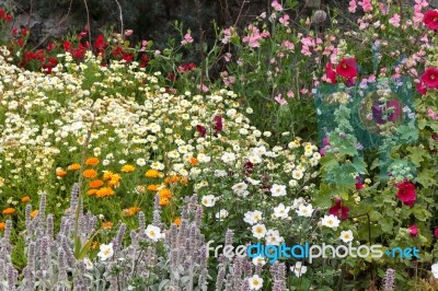 English Country Garden Stock Photo