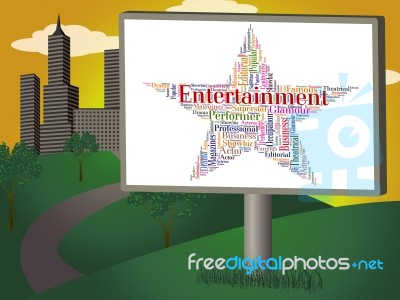 Entertainment Star Indicates Motion Picture And Celebration Stock Image