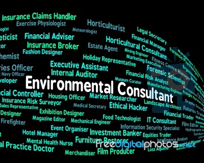 Environmental Consultant Shows Guide Consultation And Environmen… Stock Image
