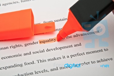 Equality Highlighted Stock Photo