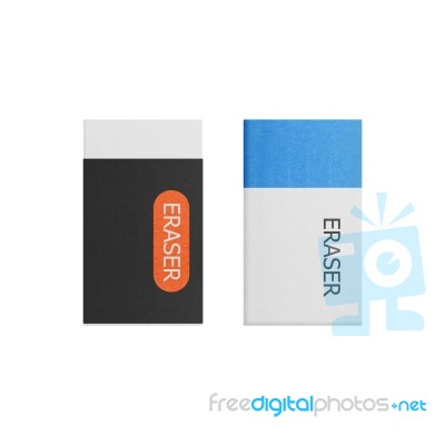 Eraser Isolated Is Tool For Correction On A White Background Stock Image