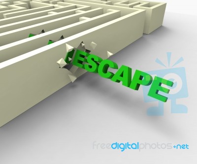 Escape From Maze Shows Jailbreak Stock Image Escape From Maze Shows Jailbreak Stock Image