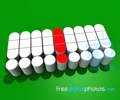 Esclamativo Su Tappeto Verde Stock Image