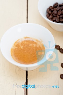 Espresso Cofee And Beans Stock Photo