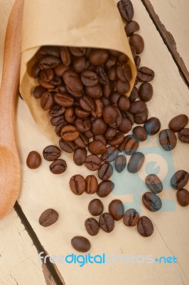 Espresso Coffee And Beans Stock Photo