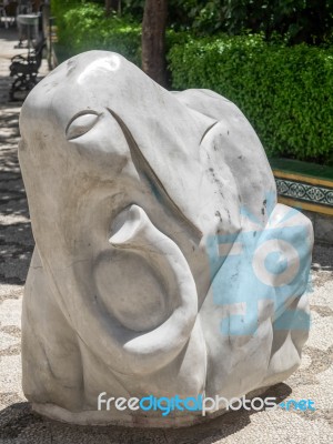 Estepona, Andalucia/spain - May 5 : Happy Elephant By Toby Govan… Stock Photo