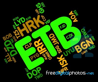 Etb Currency Means Ethiopia Birrs And Broker Stock Image