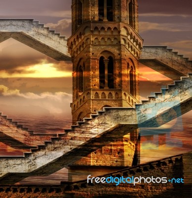 Ethereal Towers Stock Photo
