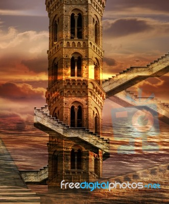 Ethereal Towers Stock Photo