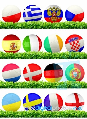 Euro 2012 football Group Stock Image
