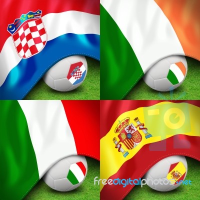 Euro 2012 Group C Nations Stock Image