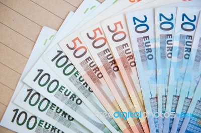 Euro Banknotes Stock Photo