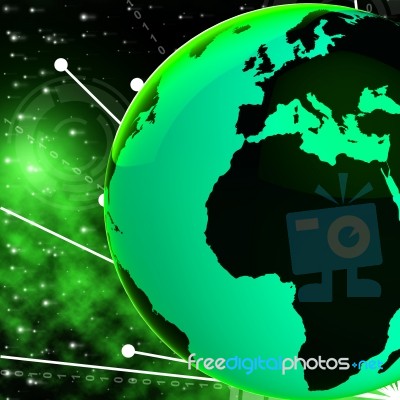 Europe Africa Globe Means Country Planet And African Stock Image