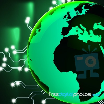 Europe Africa Globe Represents Globalisation Globalize And Count… Stock Image