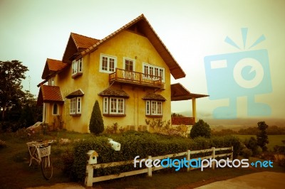 Europe Style House Stock Photo