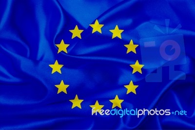 European Union Countries Waving Flag Stock Image