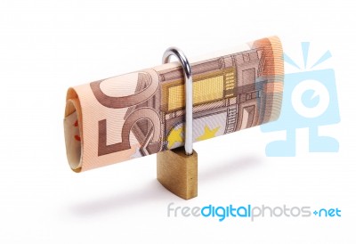 Euros Locked Stock Photo