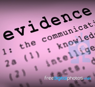 Evidence Definition Means Crime Scene Investigation And Police R… Stock Image