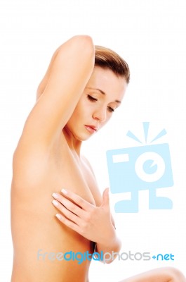 Examination Breasts Against Cancer Stock Photo