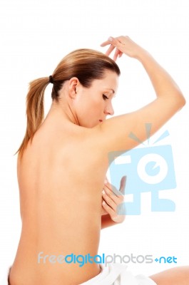 Examination Breasts Against Cancer Stock Photo