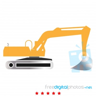 Excavator Icon  Stock Image