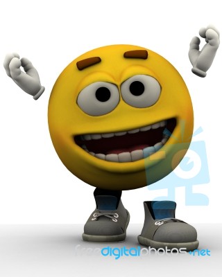 Excited Emotiguy Stock Image