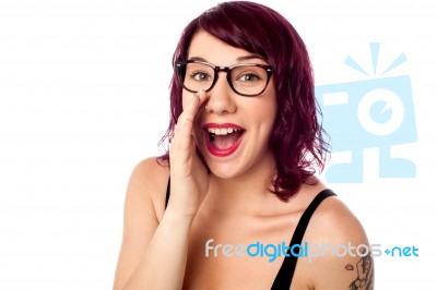 Excited Teen Sharing A Secret Stock Photo