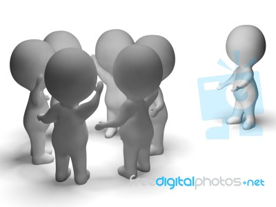 Excluded From Group 3d Character Shows Bullying Stock Image Excluded From Group 3d Character Shows Bullying Stock Image