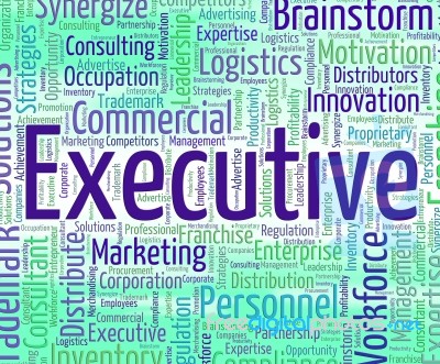 Executive Word Represents Senior Administrator And Ceo Stock Image