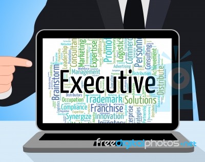 Executive Word Represents Senior Administrator And Chairwoman Stock Image