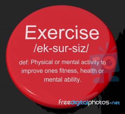 Exercise Definition Button Stock Image