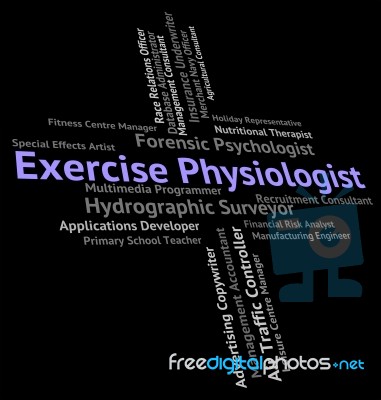 Exercise Physiologist Shows Hiring Employment And Exercising Stock Image