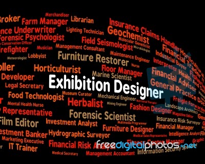 Exhibition Designer Representing Trade Fair And Recruitment Stock Image