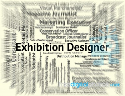 Exhibition Designer Represents World Fair And Career Stock Image