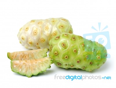 Exotic Fruit - Noni On White Stock Photo