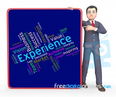 Experience Words Indicates Know How And Competency Stock Image