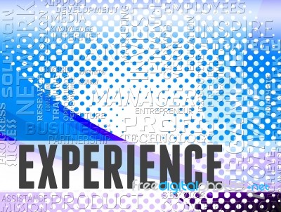 Experience Words Show Proficiency Skills And Mastery Stock Image