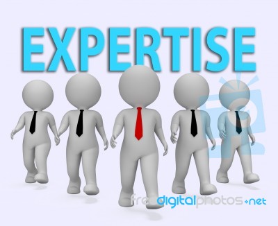 Expertise Businessmen Represents Master Skills 3d Rendering Stock Image