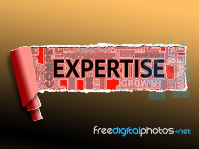 Expertise Word Represents Specialists Experts And Proficiency Stock Image