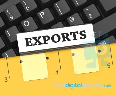 Export File Shows Sell Overseas 3d Rendering Stock Image