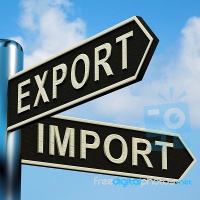 Export Or Import Directions Stock Image