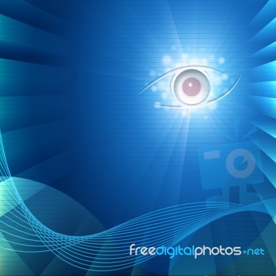 Eye Background Shows Sight Observing And Vision
 Stock Image
