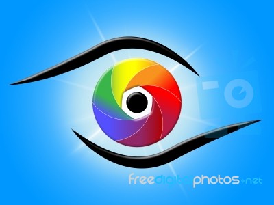 Eye Blue Represents Color Swatch And Colour Stock Image