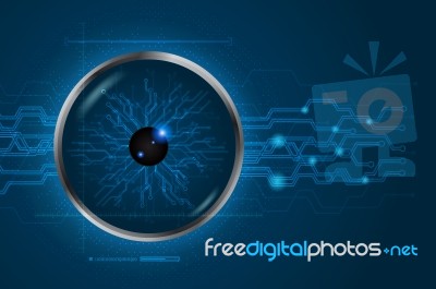Eye Scan Concept Of Digital And Technological Stock Image