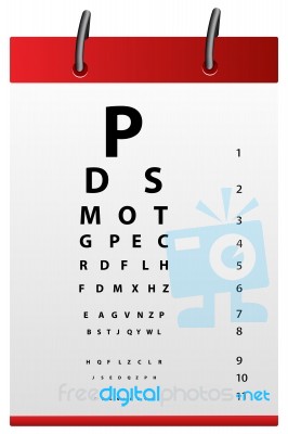 Eye Testing Board Stock Image