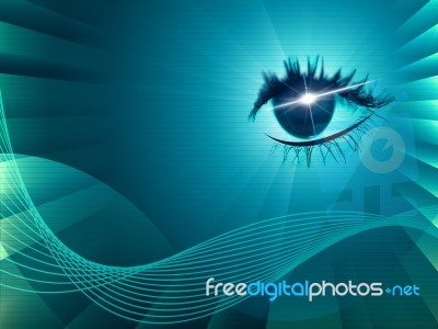 Eye Twirl Indicates Light Burst And Artistic Stock Image