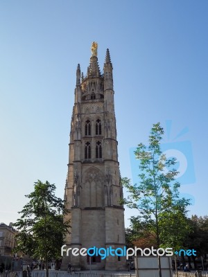 Facade Of The Tower Pey-berland In Bordeaux Stock Photo