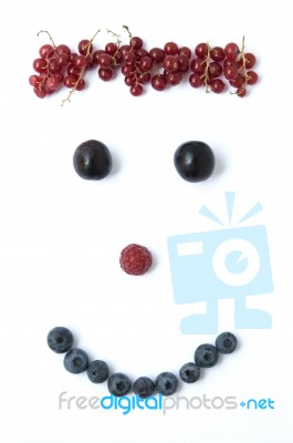 Face Of Berries Stock Photo