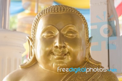 Face Of Golden Buddha Sculpture, Thailand Stock Photo Face Of Golden Buddha Sculpture, Thailand Stock Photo