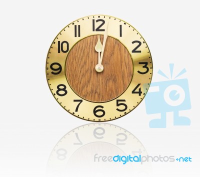 Face Old Wall Clock Stock Photo